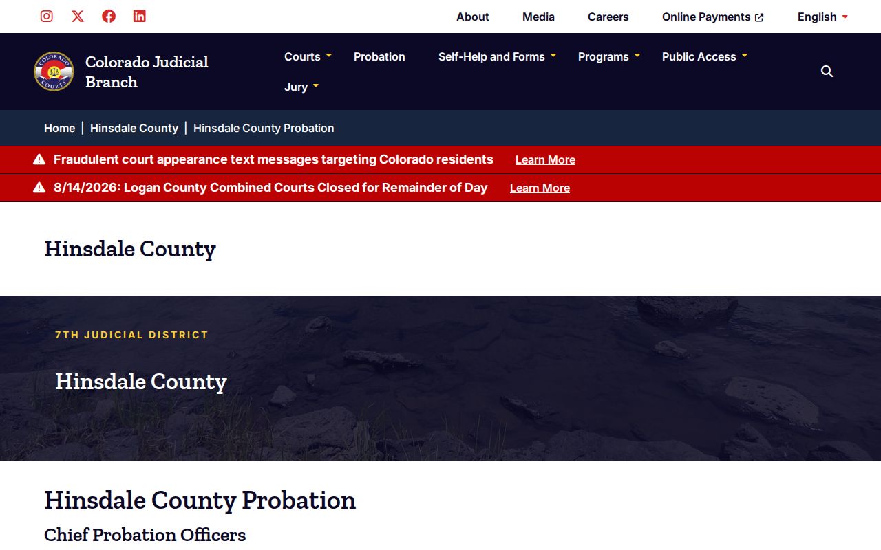 Hinsdale County court docket clerk distinction